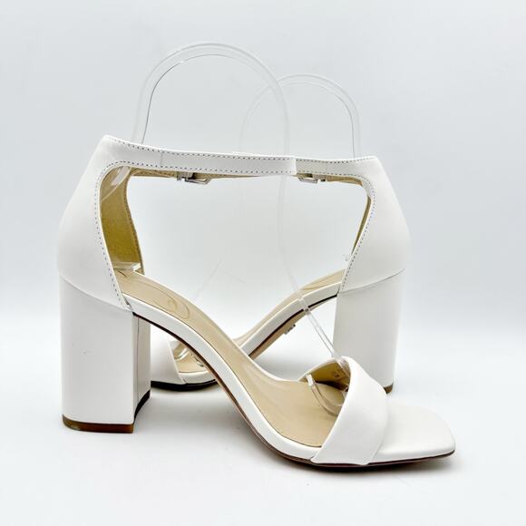 Sam Edelman Womens Daniella Heel US 8 Wide EU 38.5 White Leather NIB - Picture 4 of 12